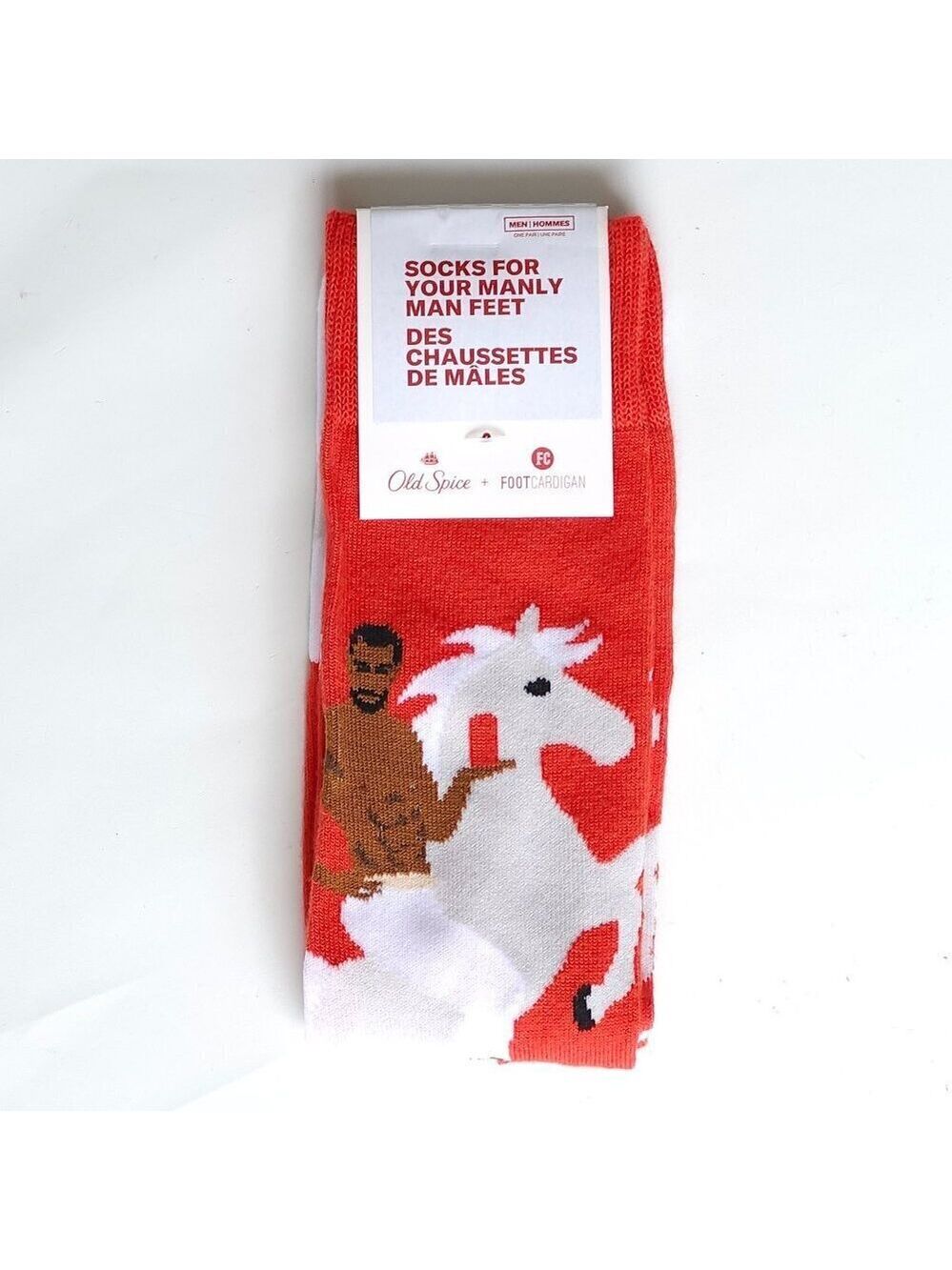 OLD SPICE Socks for your Manly Man Feet BNIP Hard to find Novelty Socks